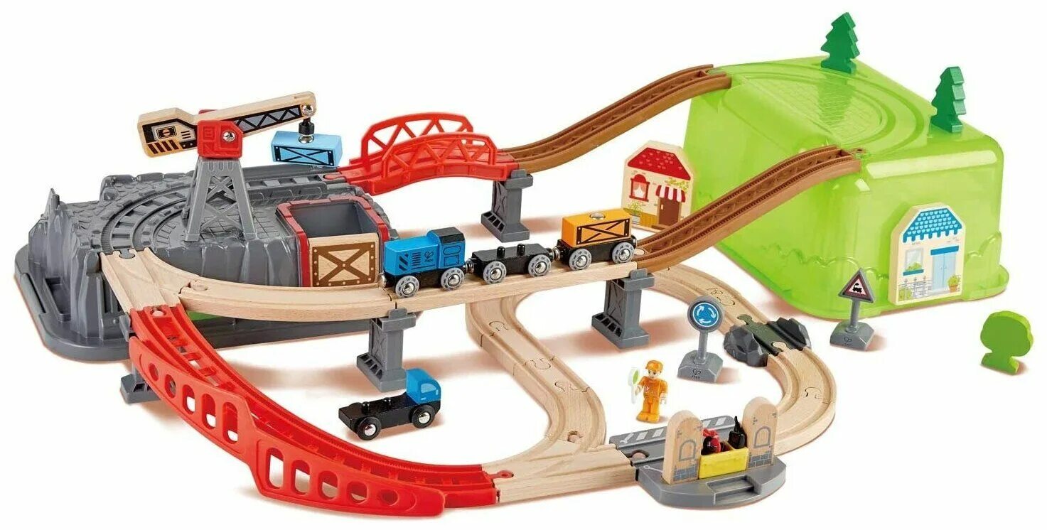 Brio набор железной дороги. Brio 33569. Hape железная дорога. Набор аксессуаров для железной дороги viga ферма. Hape набор железная дорога.