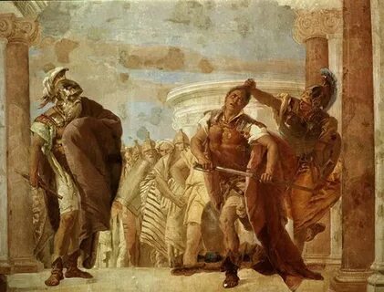 Achilles fighting Agamemnon, fresco Stock Photo 4069-4482 : Superstock.