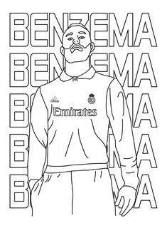 Karim Benzema Coloring Pages - Coloring Pages For Kids And Adults Coloring pages