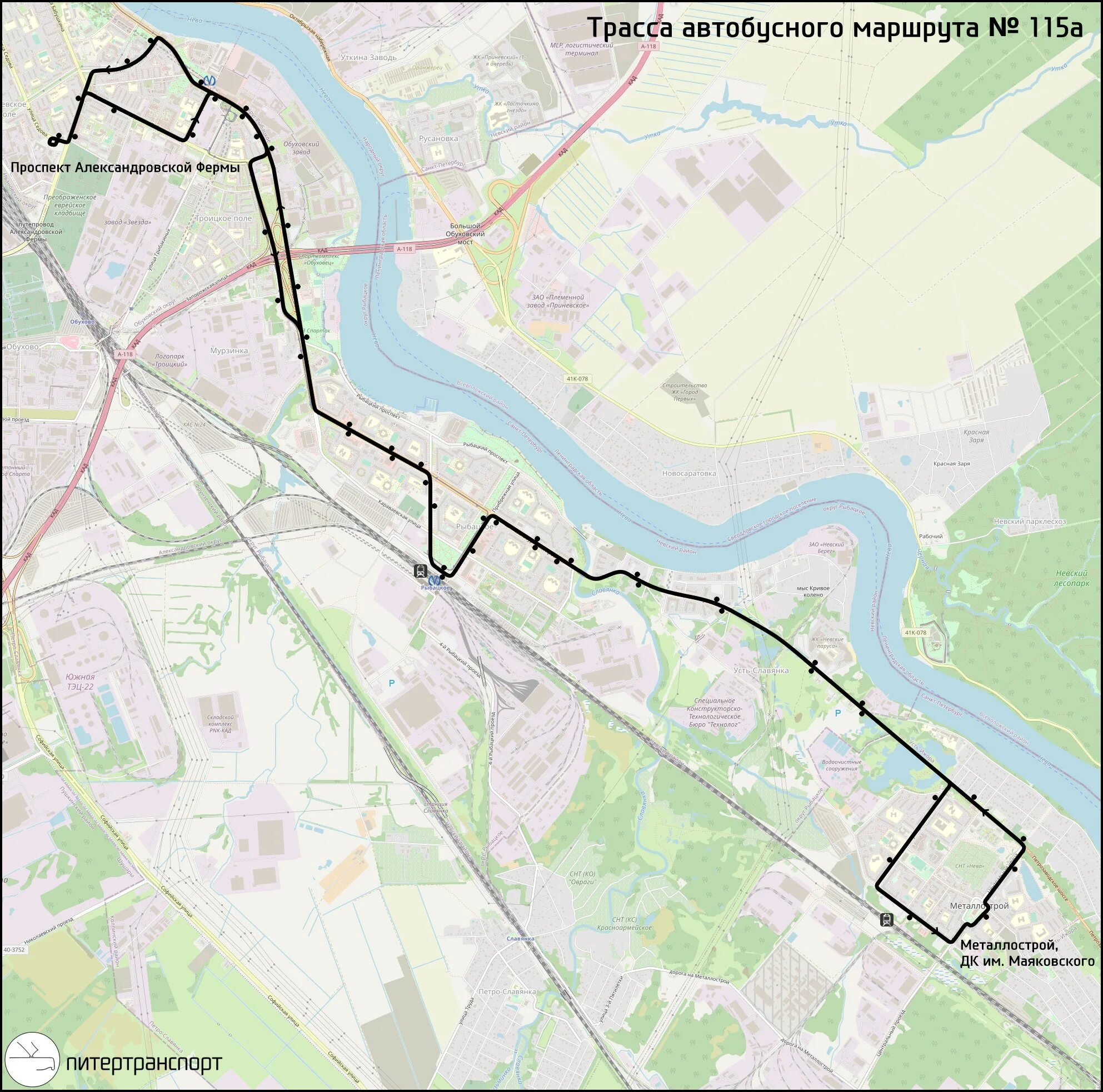 Автобус 115 маршрут остановки