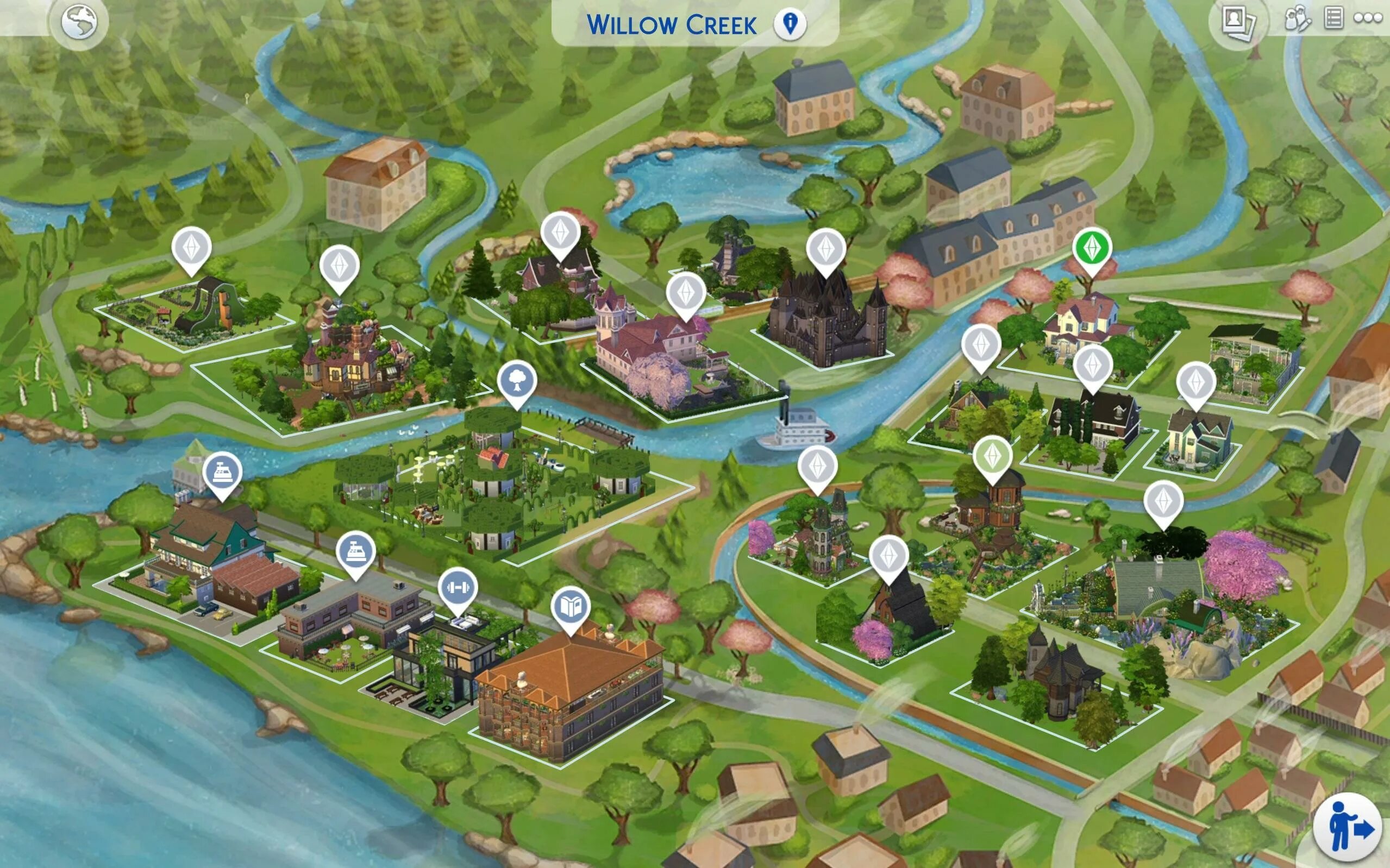 Ферма симс 4 схема. Карта виллоу крик симс 4. Виллоу крик симс 4. Willow creek. Карта виллоу крик симс 4.