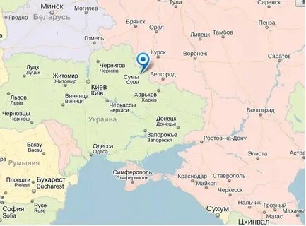 Сколько до украины по прямой
