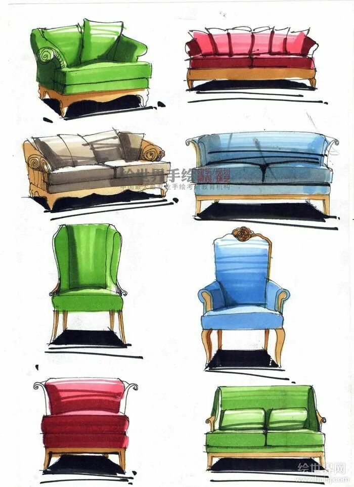 Дизайнерская мебель рисунок. Диван маркерами. Скетчинг диван. Диван скетчинг маркерами. Скетчинг мебель.