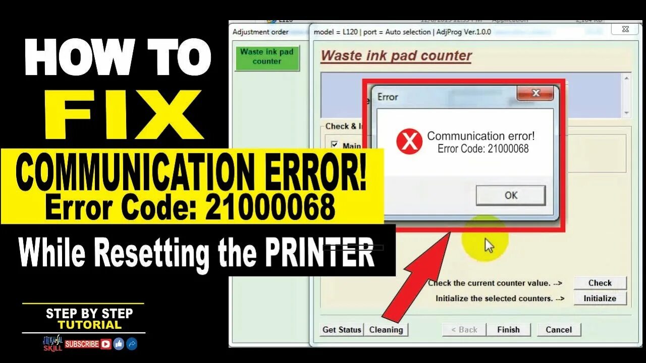 Ошибка communication error. Communication error принтер ошибка. adjustment program communication error.