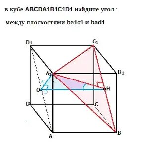 Abcda1b1c1d1 куб найдите угол между плоскостями