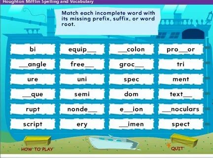 Match the games words