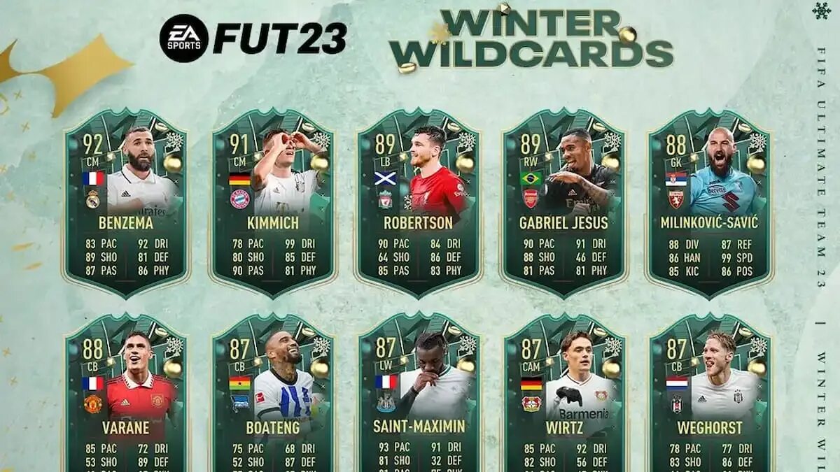 Фифа карточки 23 зимние. Карточки winter wildcards fifa 23. Зимние джокеры фифа. Зимние джокеры фифа 22. Карточки зимних джокеров фифа 23.