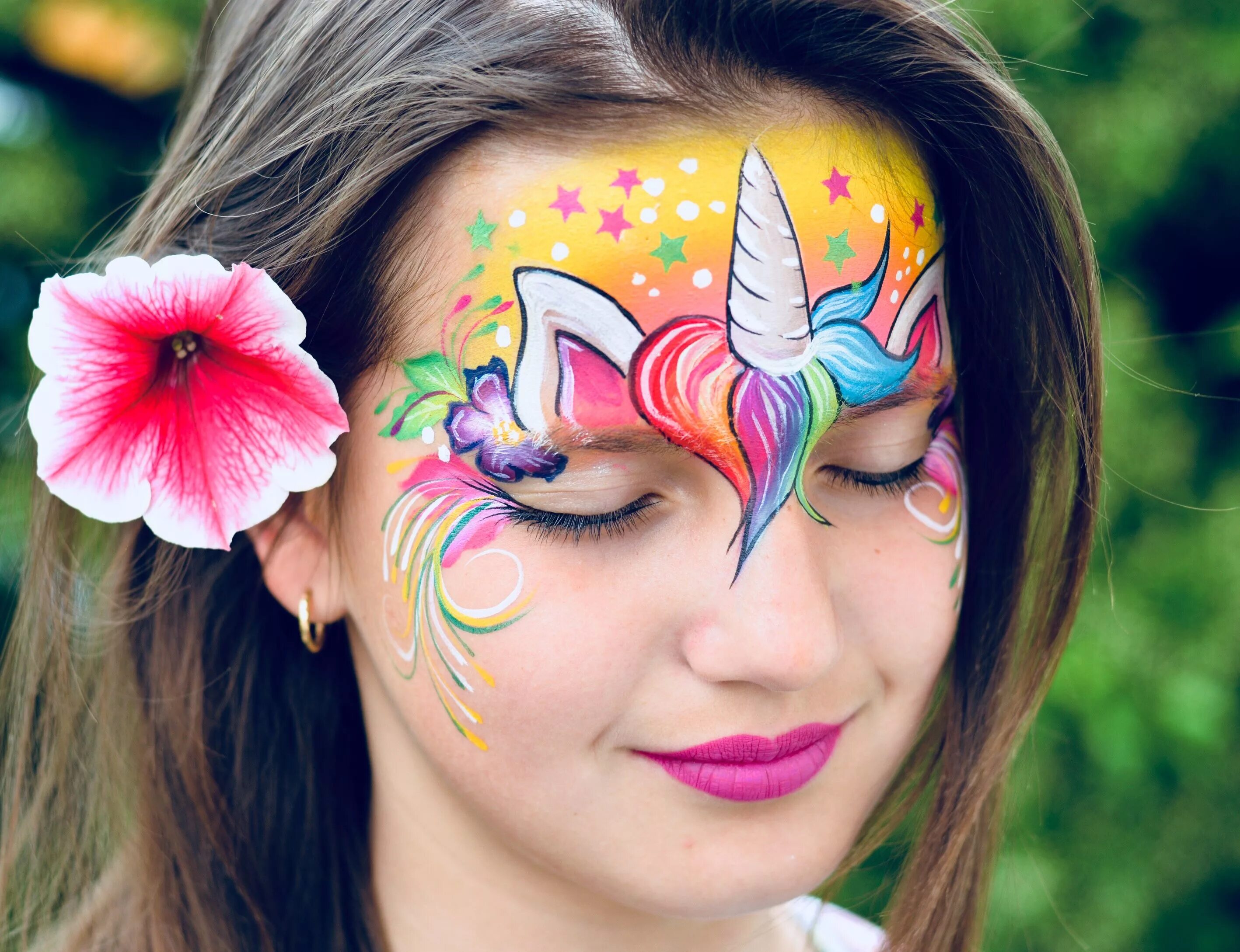 Face paint перевод. Аква Гримм для лица Единорог. Аквагрим для детей. Аквагрим детский для девочек. Красивый аквагрим.