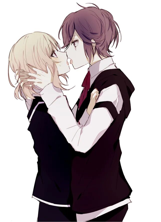 Another kiss. Юи Комори и Канато. Канато Сакамаки и Юи. Канато Сакамаки и Юи Комори. Канато и Юи.