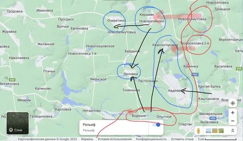 Карта боев в авдеевке