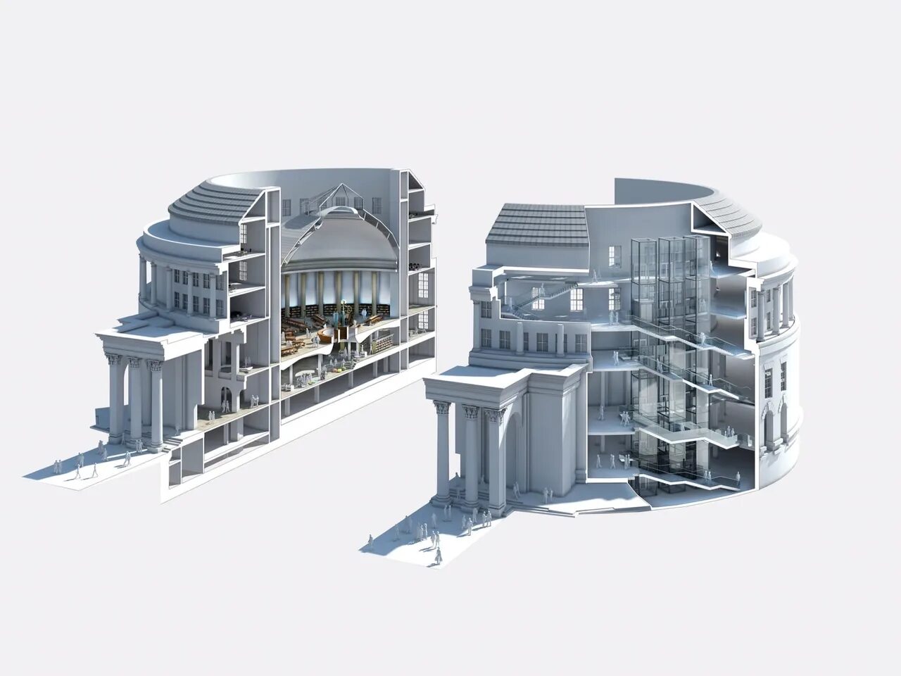 3в модель здания Revit. 3в модель здания Revit 2022. Архитектурный проект. Общественные здания. Connection build