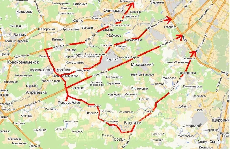 Первомайское Московская область Киевское шоссе на карте. Первомайское поселение Москва на карте. Поселение Первомайское карта. Первомайское Московская область на карте.