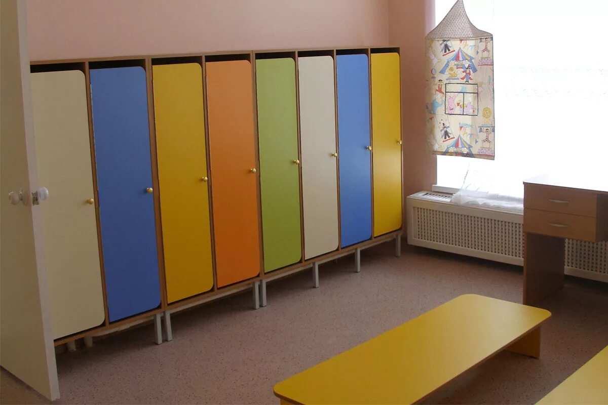 мебель для группы детского сада. шкаф детский с выдвижным ящиком 5-ти секционный шдв-001. для детского сада оптом. стеллажи для детского сада. стенка детская для детского сада.