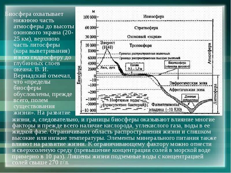 Распространение жизни в атмосфере ограничивает. Концепции биосферы. Биосфера часть атмосферы. Биосфера охватывает часть атмосферы гидросферу часть литосферы. Учение Вернадского о биосфере границы биосферы.