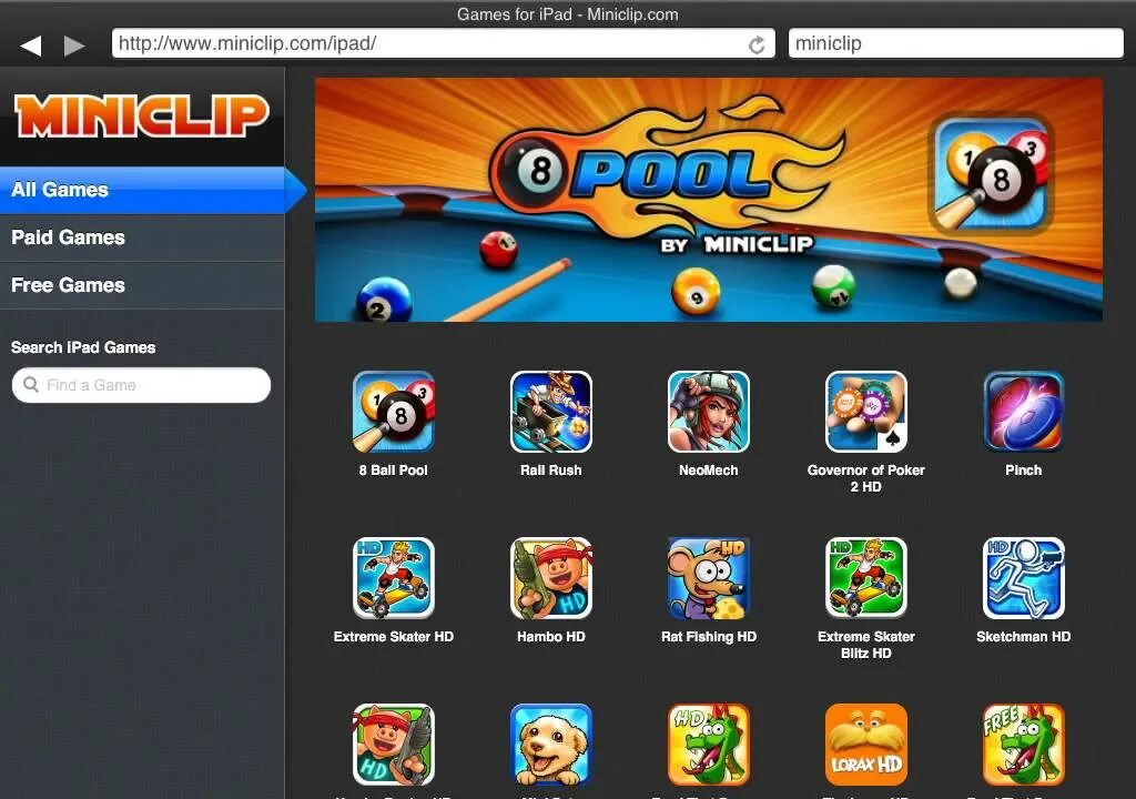 Miniclips pool