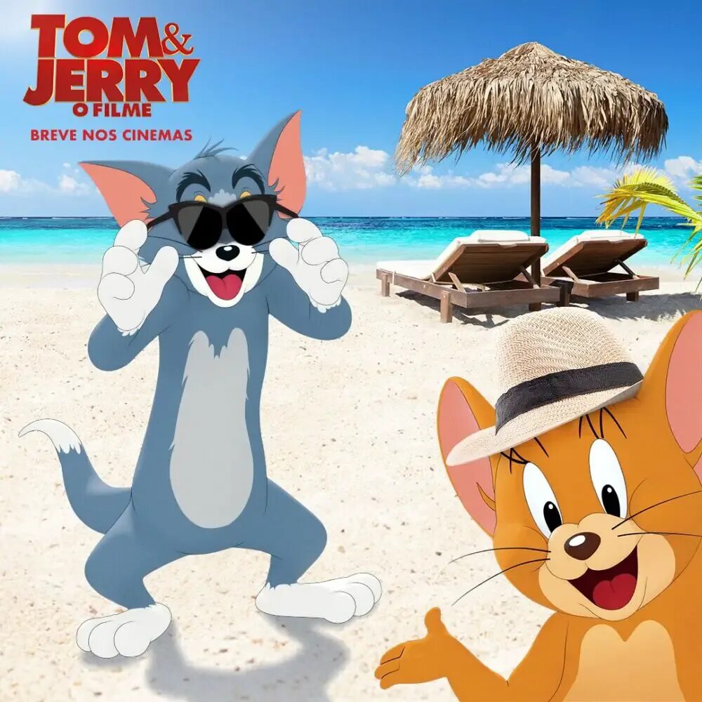 Tom beach. Том и Джерри 2021. Постер "том и Джерри". Том и Джерри 2021 Постер. Fil va Tom va Jeri.