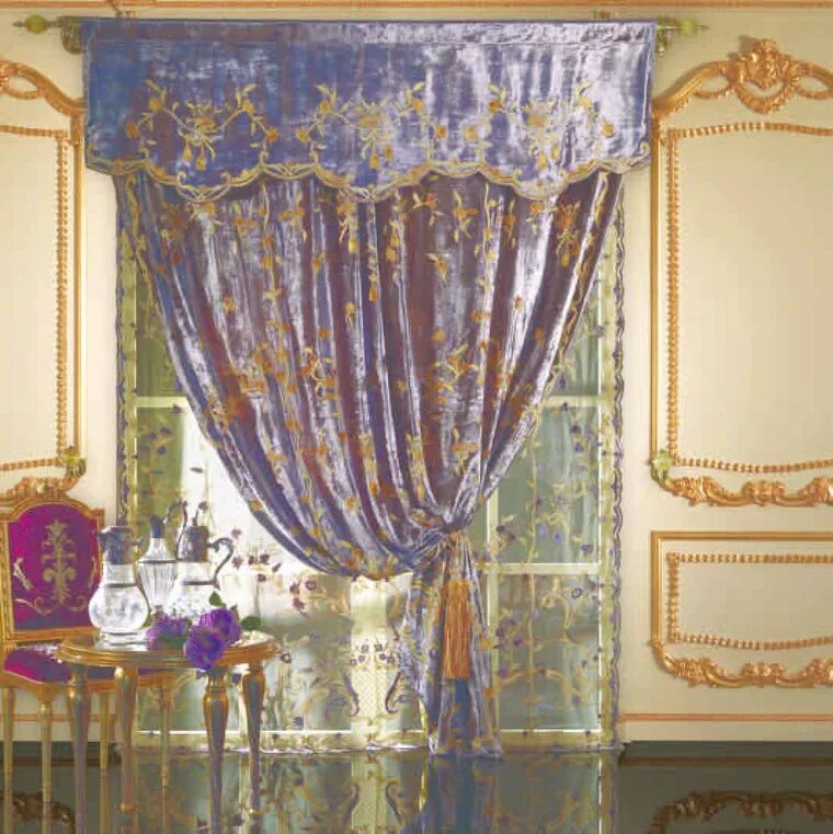 Amazon Live - Velvet Burgundy Pompoms Curtain Panels
