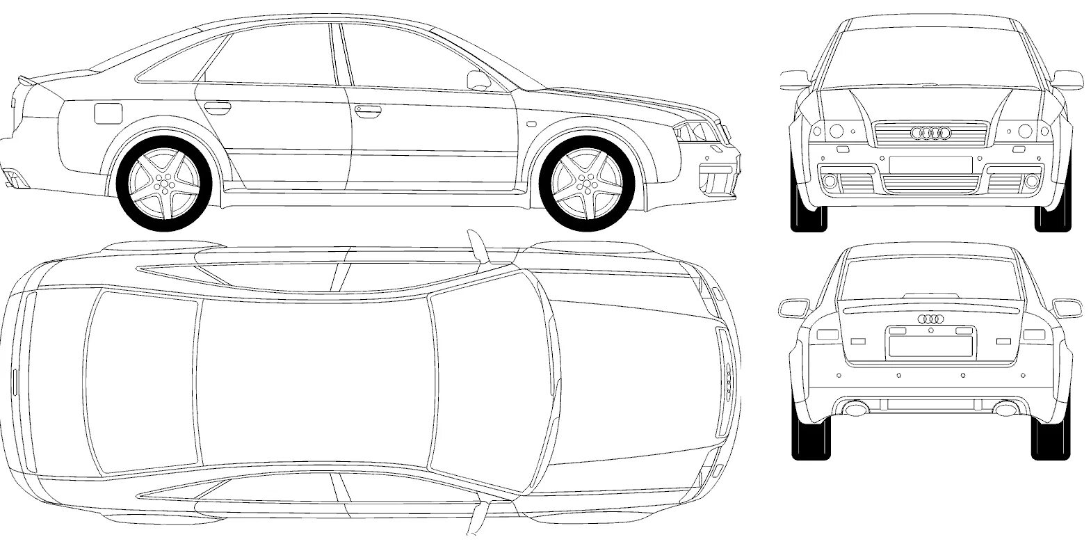 Как сделать а6. Audi a6 Blueprint. Ауди а6 чертеж. Габариты Ауди а6 седан. Ауди а6 с5 чертеж.