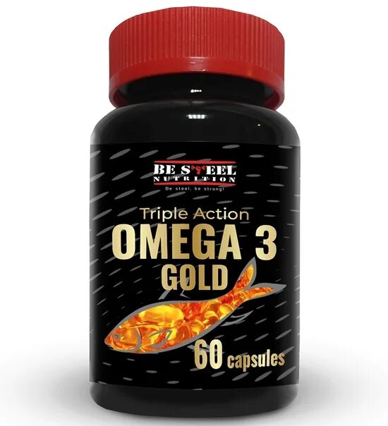 Be Steel Nutrition Triple Action Omega-3 Gold 120капс. Be Steel Nutrition Triple Action Omega-3 Gold 120софтгель капс. Омега 3 60 капсул. Омега-3 900мг.