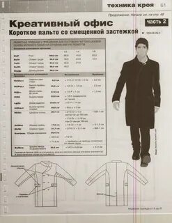 Размеры пальто мужские