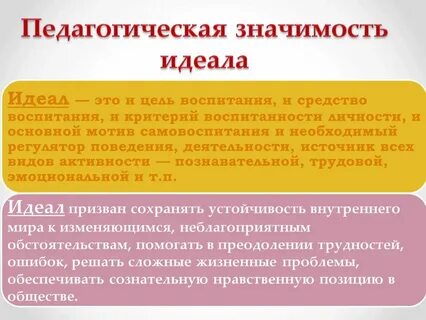 Идеал воспитательного процесса