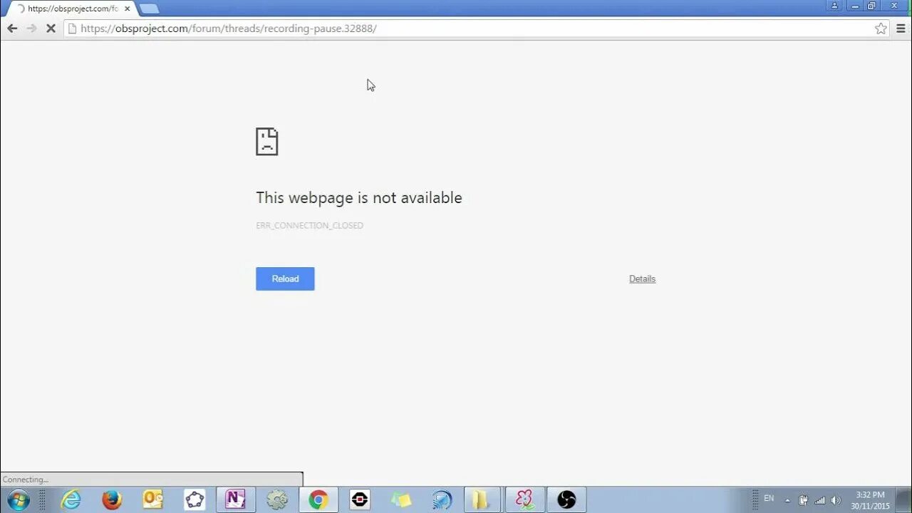 Error not accessible