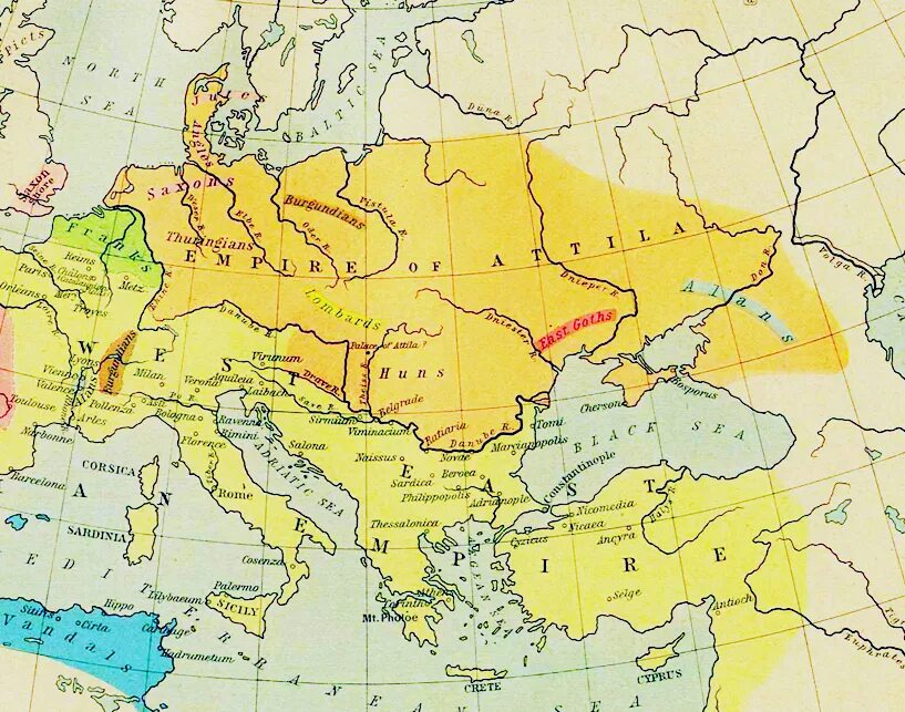 Великая стена от набегов гуннов на карте. Гунны Аттила карта. Империя гуннов на карте. Завоевания Аттилы на карте. Империя Аттилы на карте.