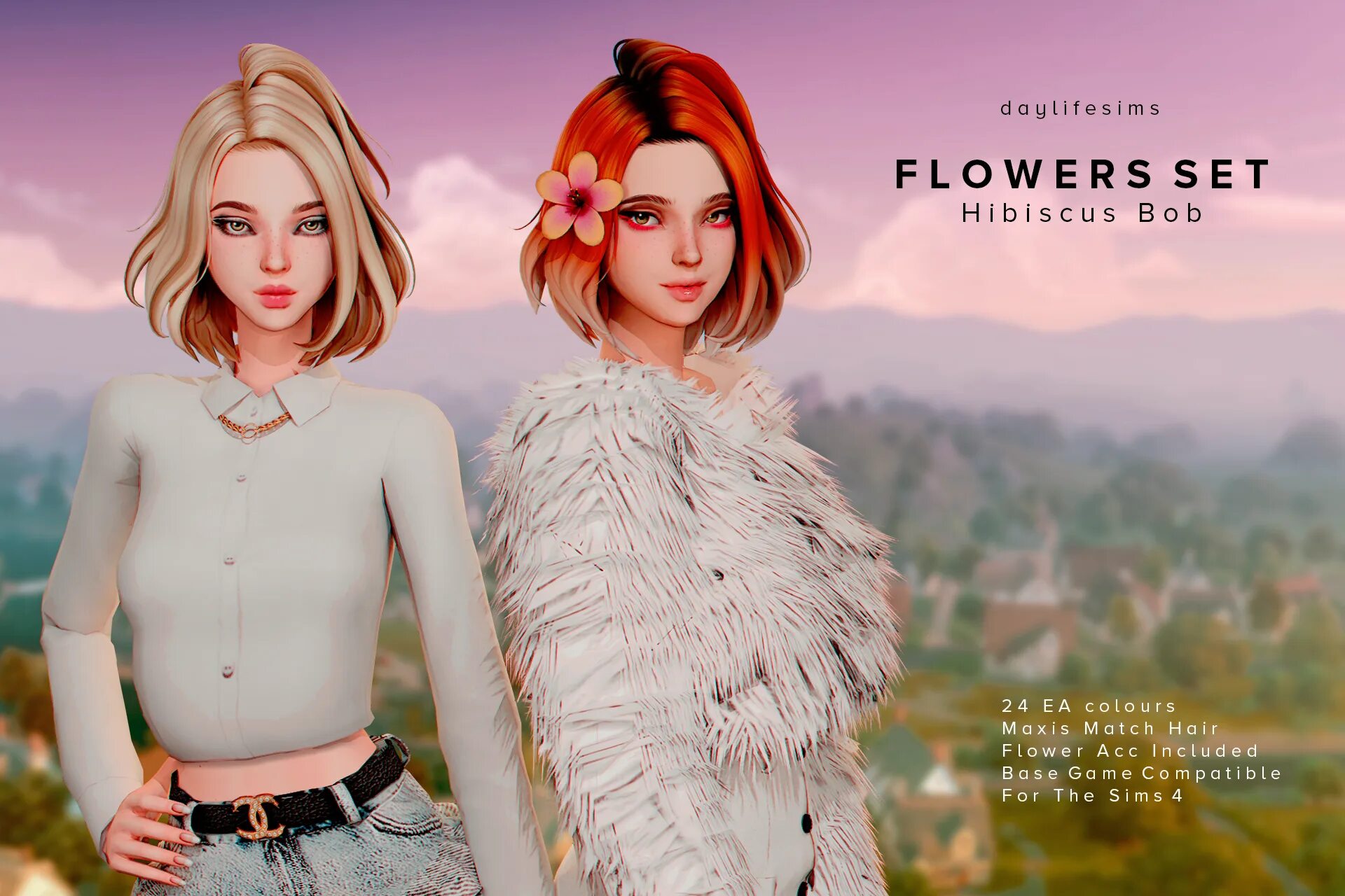 Daylifesims. Симс 4 симы рыжая. flowers hair set by daylifesims. симс 4 базовая игра дети. ellcrze gshade preset.