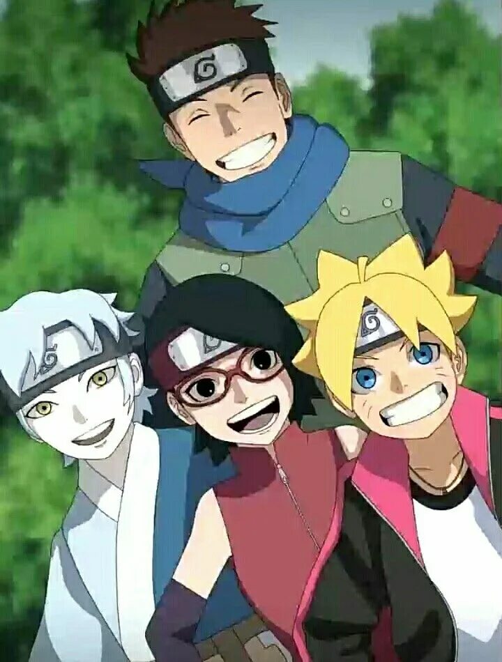 Наруто сакура и сай в магазине. Команда 7 конохамару. Команда 7 боруто. New team 7. New team 7.
