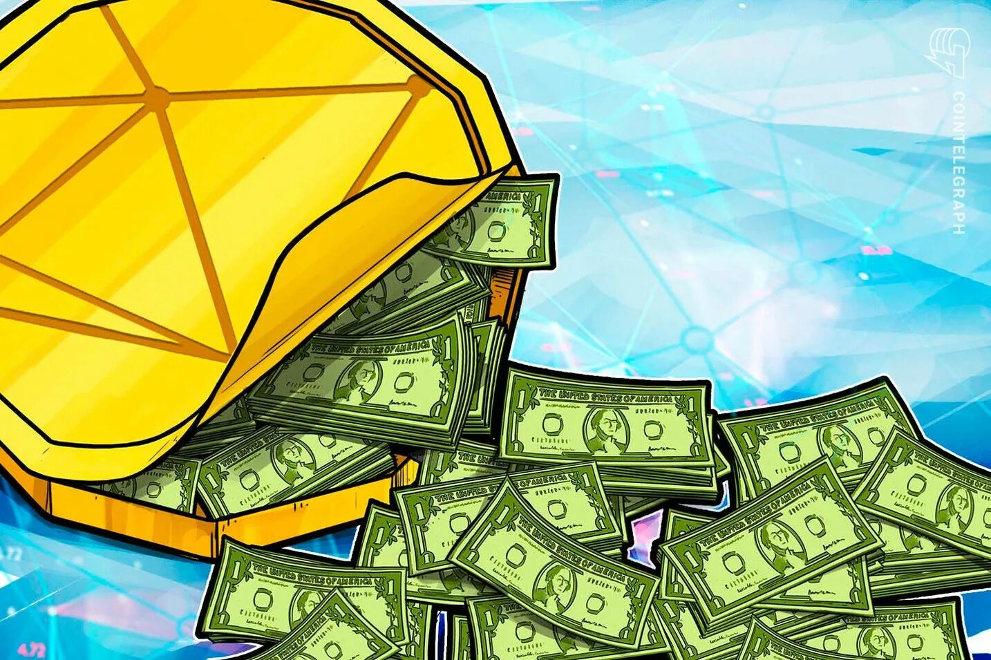 Крипто токены. Cointelegraph монета. фантастические деньги рисунок. доллар и криптовалюта арт. terra usd криптовалюта.