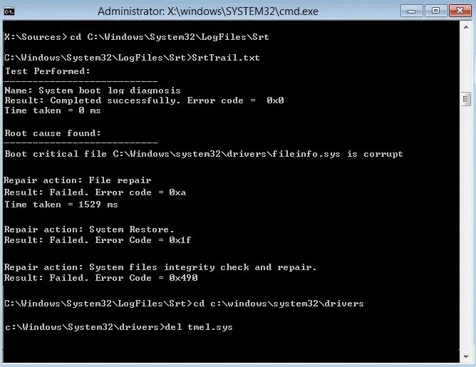 Файл журнала system32 logfiles srt srttrail. Srttrail.txt ошибка при загрузке. system32. logfiles/srt/srttrail.txt ошибка windows 10. ошибка восстановления системы windows 10 windows system32 logfiles srt srttrail.txt.
