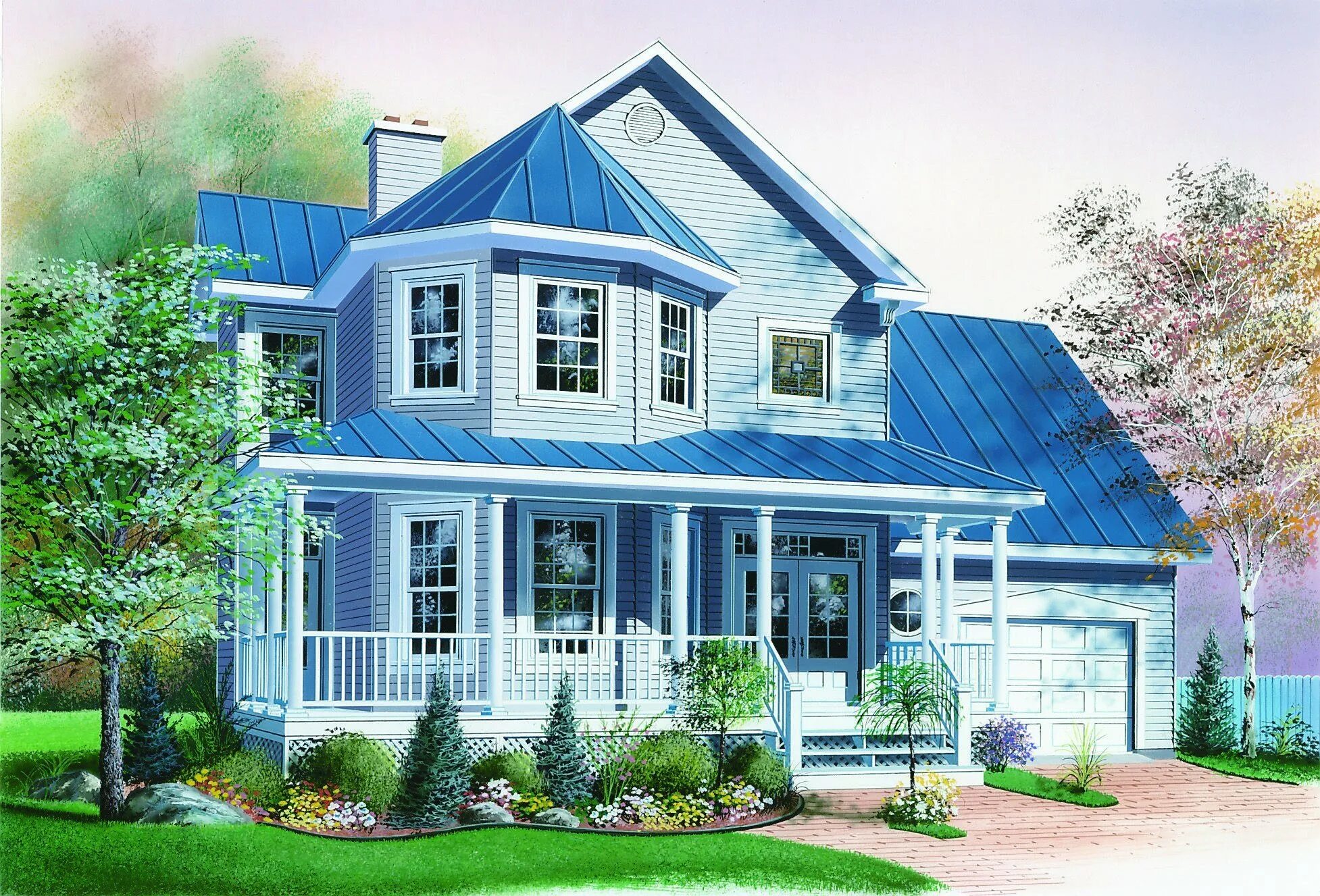 Дом с голубой крышей. Дом с синей крышей. Фасады домов с синей крышей. Дом голубой с белым.