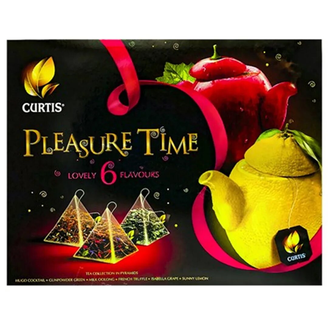 Pleasure time. Curtis чай набор. набор чая со всеми вкусами. curtis pleasure time.