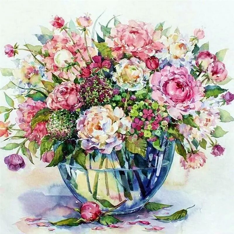 Пин от пользователя Lavanya Donthamshetty на доске Watercolour Цветочные картины