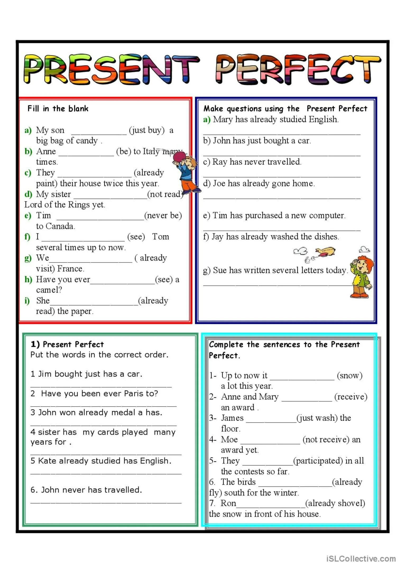 Fill in yet already ever never just. Present perfect в английском языке Worksheets. Презент Перфект Worksheets. Present perfect упражнения Worksheets. Present perfect упражнения ESL.