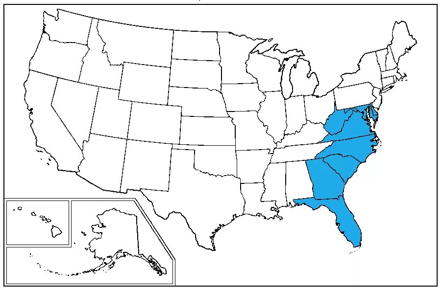 States formed. Контурная карта Штатов США. Южноатлантические штаты США. Контурная карта США С границами Штатов. Южно Атлантические штаты США.