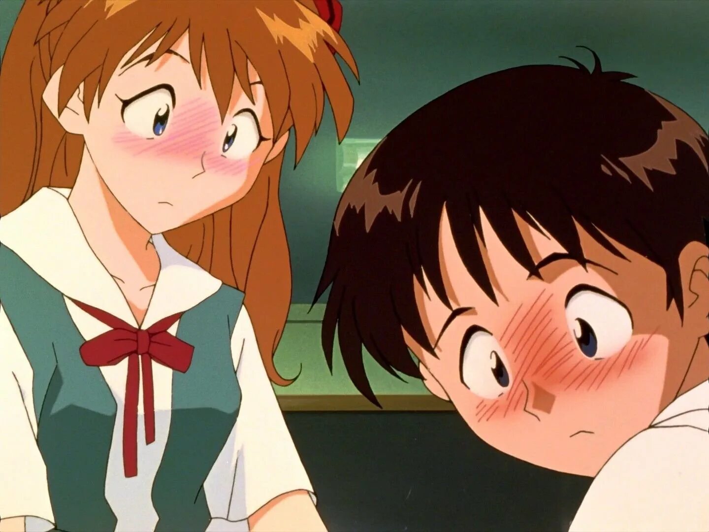 Аска ребенок. Синдзи Икари и Аска. Евангелион Синдзи. Evangelion Asuka and Shinji. Евангелион Синдзи и Аска поцелуй.