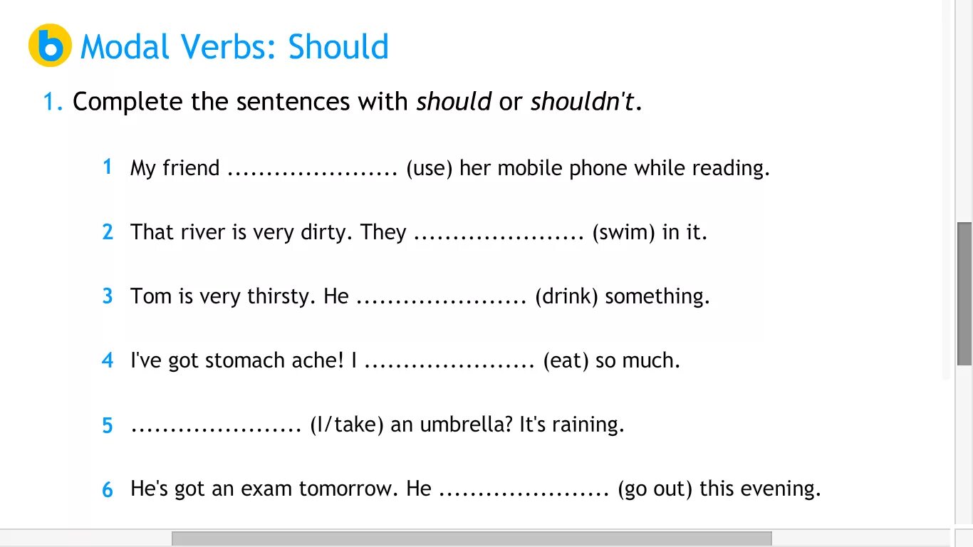 Модальный глагол should. Модальные глаголы упражнения. Модальный глагол should упражнения. Модальные глаголы Worksheets should ought to. Complete with should or shouldn t