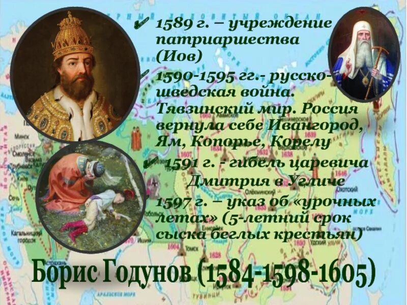 1589 г учреждение. 1589 Патриаршество Иов. Тявзинский мир 1595 г..