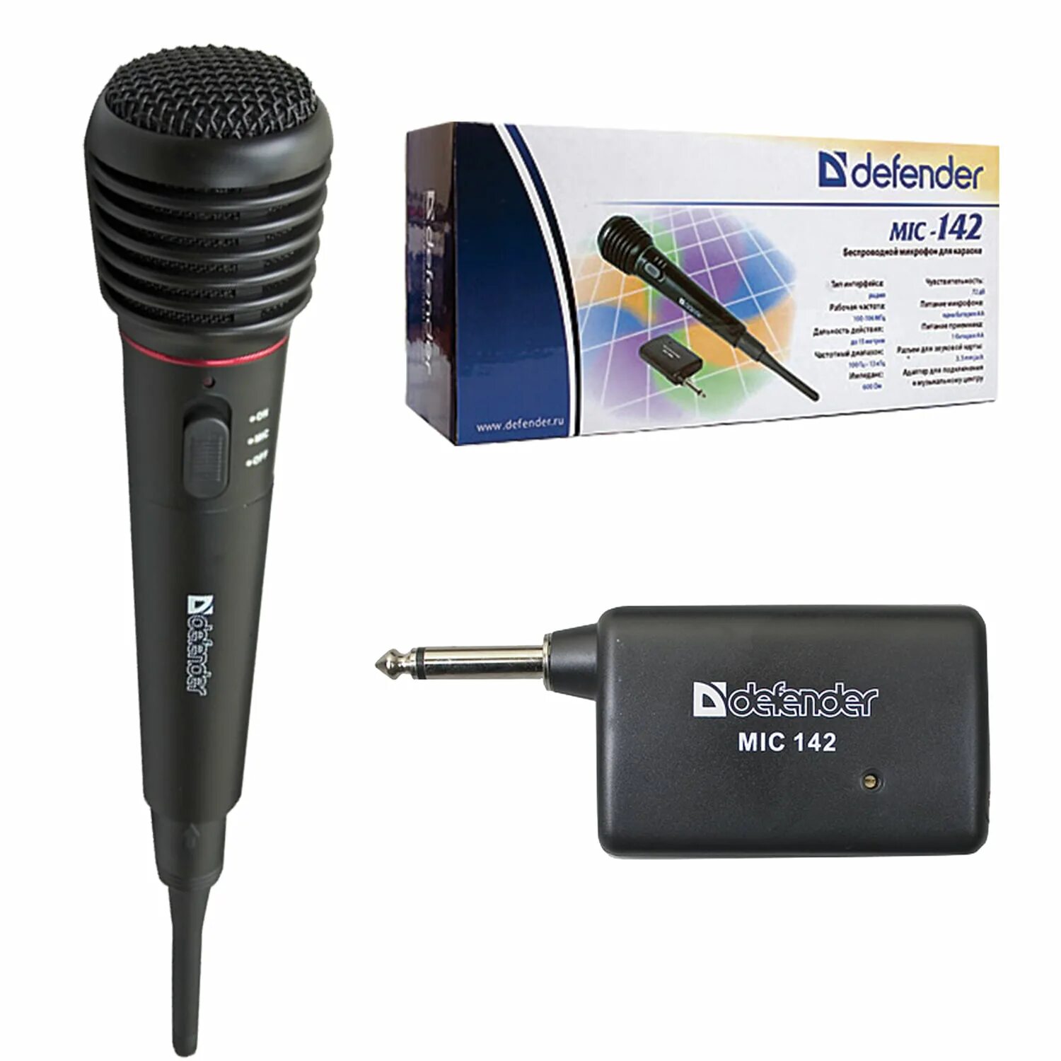 Defender купить микрофоны. Микрофон Defender mic142 беспроводной. Микрофон Defender Mic-142. Микрофон Defender 64142 Karaoke Mic-142 Black. Микрофон Defender Mic 15.