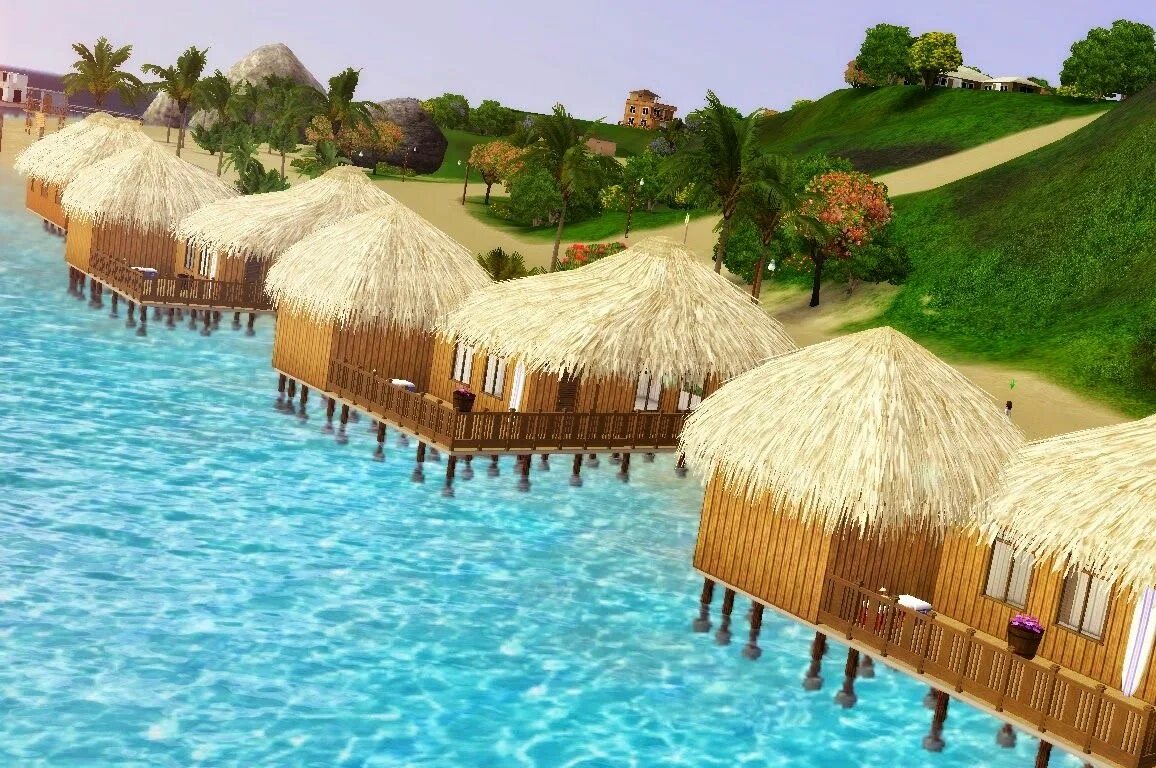 SIMS 3 Custom World Island. Города симс 3 Мальдивы. Симс 3 песок Райские острова. Симс 4 вилла на острове.