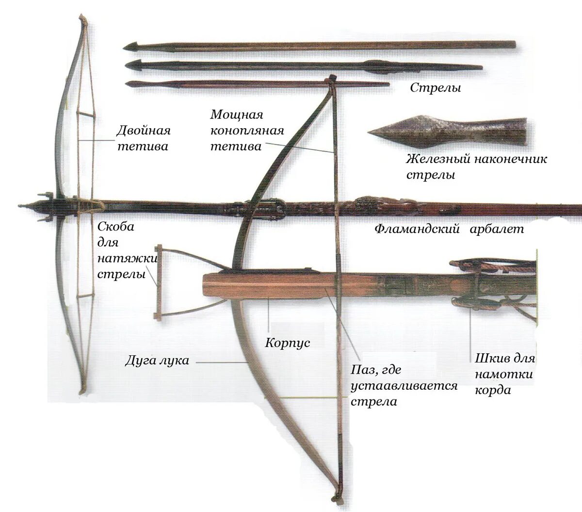 Строение арбалета средневекового. Схема средневекового арбалета чертежи. Строение арбалета вид сбоку. Стрелы для арбалета чертеж. Кинетическая энергия арбалета