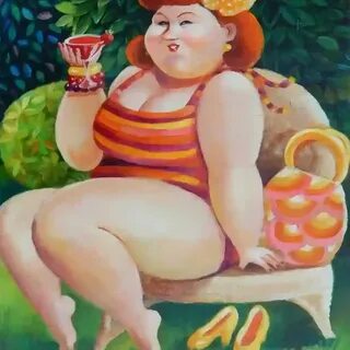 Смешная толстуха
