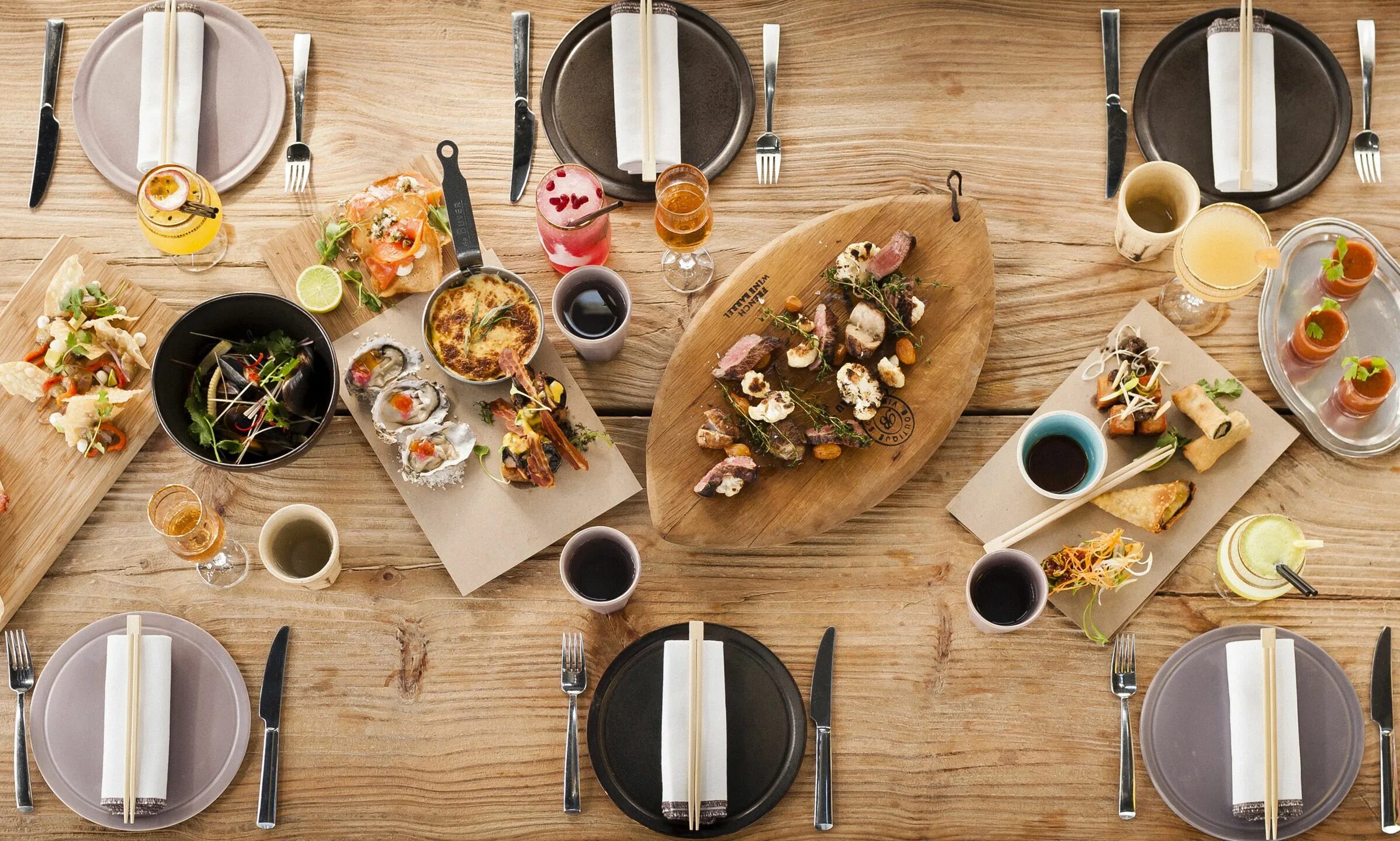 From the table