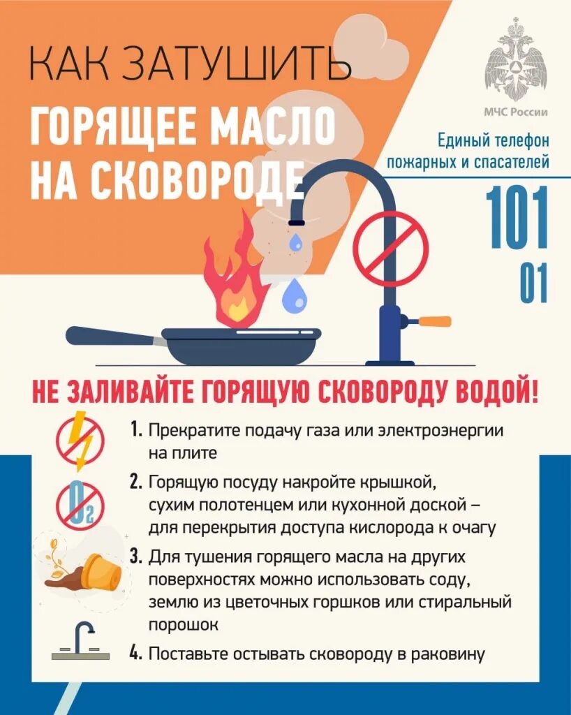 Чем потушить горящее масло