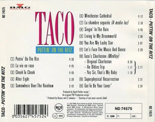 Тако puttin on the ritz. Puttin' on the Ritz Taco альбом. Тако певец Puttin on the. Taco Puttin on the Ritz 1983. Taco Puttin' on the Ritz обложка.