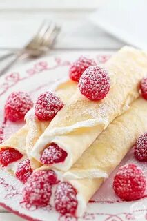 Raspberry Vanilla Cream Crepes Recipe Sweet crepes recipe, Sweet crepes, Crepes 