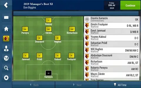Football manager mobile