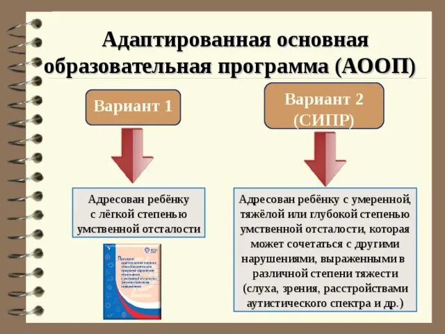 Аооп ноо с умственной отсталостью