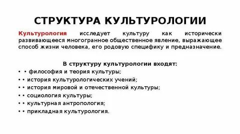 В структуру культуры входят
